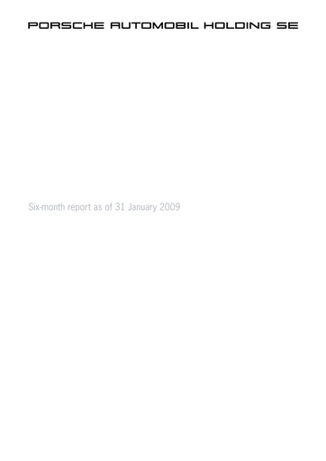 Thumbnail Porsche SE Half-year Report 2008-2009-h1