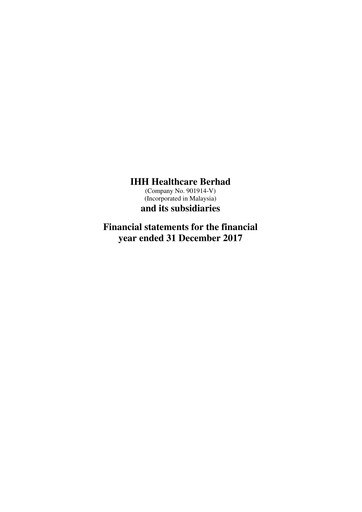 Thumbnail IHH Healthcare
 Financial Statement 2017