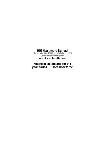 Thumbnail IHH Healthcare
 Financial Statement 2022
