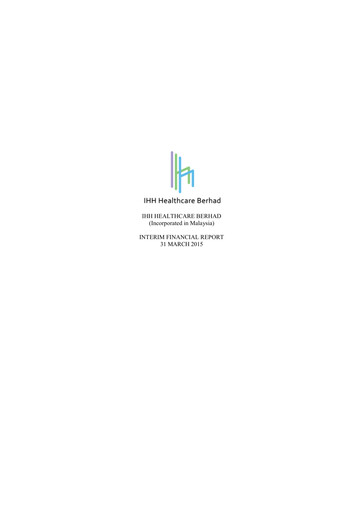 Thumbnail IHH Healthcare
 Quarterly Report 2015-q1