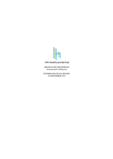 Thumbnail IHH Healthcare
 Quarterly Report 2019-q3