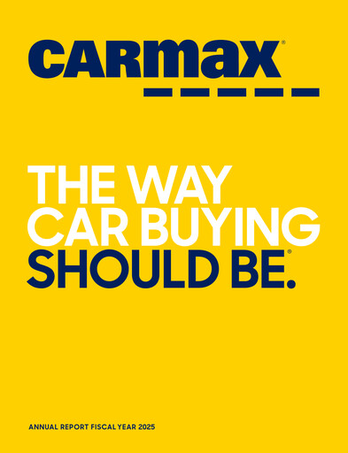 Thumbnail CarMax
 Annual Report fy2025