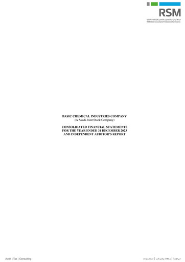 Thumbnail Saudi Arabian Refineries Company Financial Statement 2023