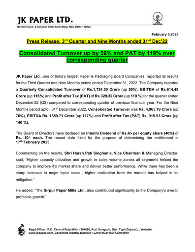 Thumbnail JK Paper Quarterly Report 2022-q3