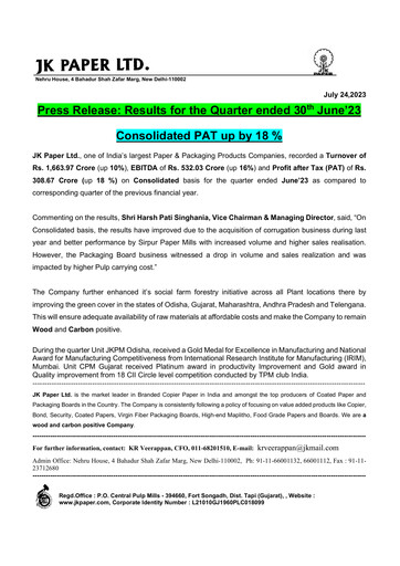 Thumbnail JK Paper Quarterly Report 2023-q1
