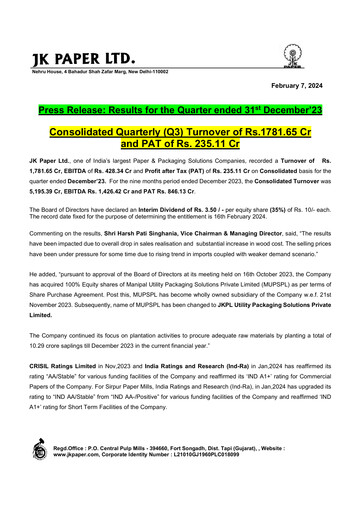Thumbnail JK Paper Quarterly Report 2023-q3