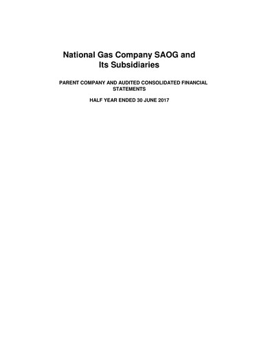 Thumbnail National Gas Company SAOG Financial Statement 2017-h1