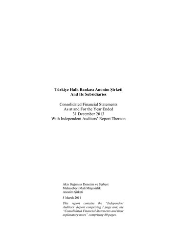 Thumbnail Halkbank Financial Statement 2013