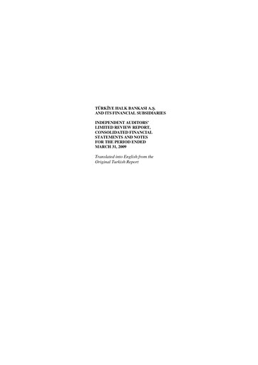 Thumbnail Halkbank Quarterly Report 2009-q1