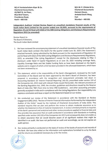 Thumbnail South Indian Bank
 Quarterly Report 2025-q1
