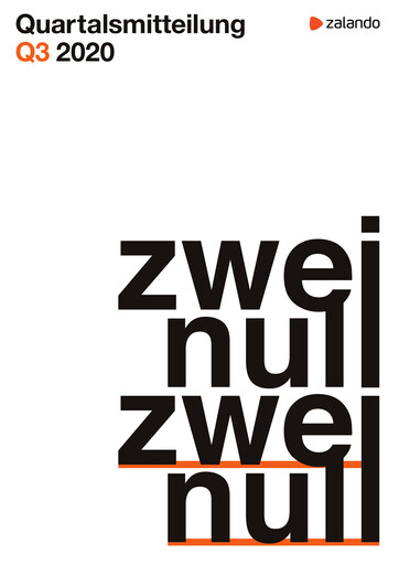 Thumbnail Zalando Quarterly Report 2020-q3