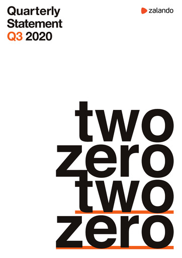 Thumbnail Zalando Quarterly Report 2020-q3