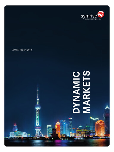Thumbnail Symrise Annual Report 2010