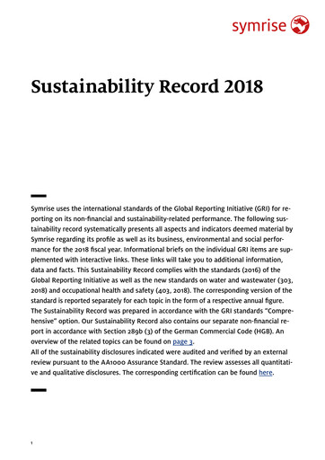Thumbnail Symrise Sustainability Report 2018