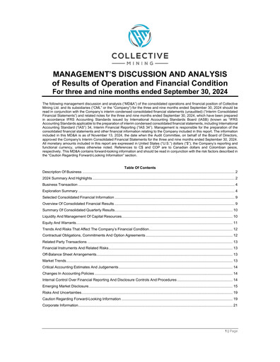 Thumbnail Collective Mining Quarterly Report 2024-q3