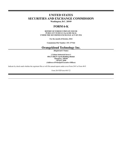 Miniature Orangekloud Technology Rapport semestriel 2024-h1