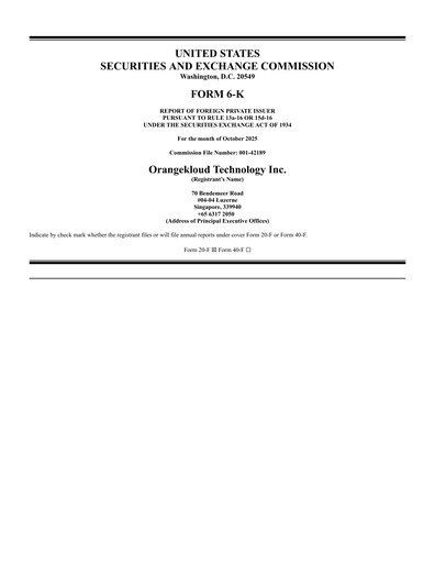 Miniature Orangekloud Technology Rapport semestriel 2025-h1