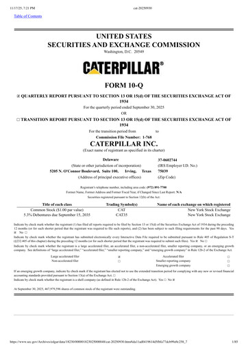 Vorschaubild Caterpillar Quartalsbericht 2025-q3