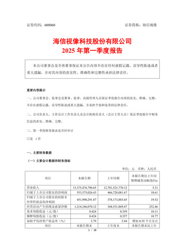 Thumbnail Hisense Visual Technology Quarterly Report 2025-q1
