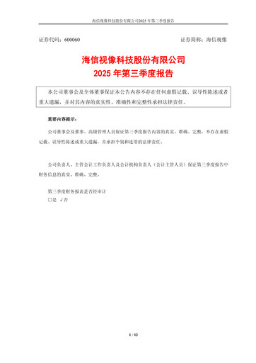 Thumbnail Hisense Visual Technology Quarterly Report 2025-q3