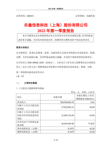 Thumbnail Espressif Systems (Shanghai) Quarterly Report 2022-q1