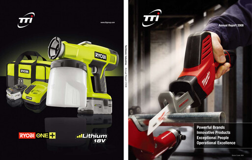 Thumbnail Techtronic Industries
 Annual Report 2008