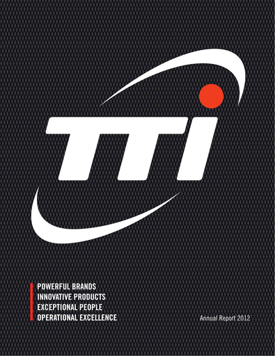 Thumbnail Techtronic Industries
 Annual Report 2012