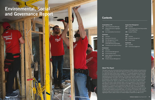 Thumbnail Techtronic Industries
 ESG Report 2019