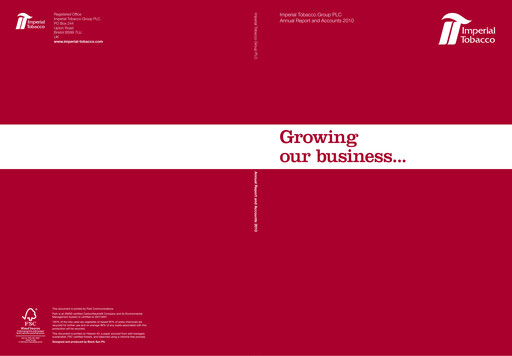 Vorschaubild Imperial Brands
 Jahresbericht 2010