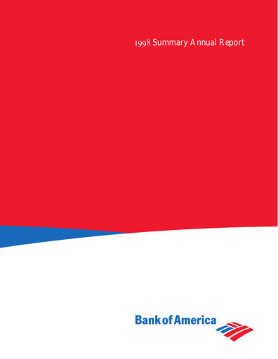 Thumbnail Bank of America  Annual Report 1998