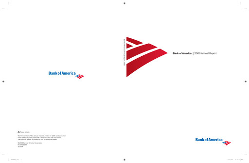 Thumbnail Bank of America  Annual Report 2008