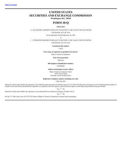 Vorschaubild Bank of America  Quartalsbericht 2005-q2