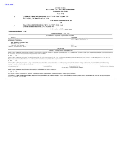 Vorschaubild Bank of America  Quartalsbericht 2011-q2