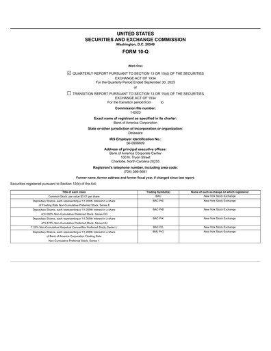 Vorschaubild Bank of America  Quartalsbericht 2025-q3