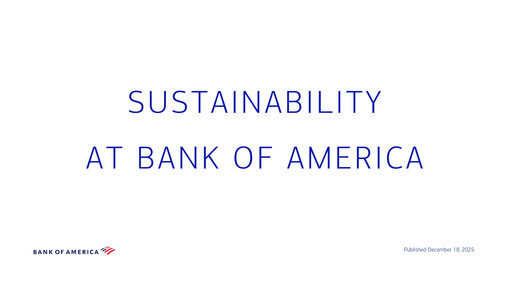 Thumbnail Bank of America  Sustainability Report 2025