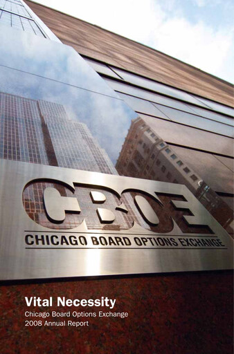 Thumbnail Cboe Global Markets Annual Report 2008