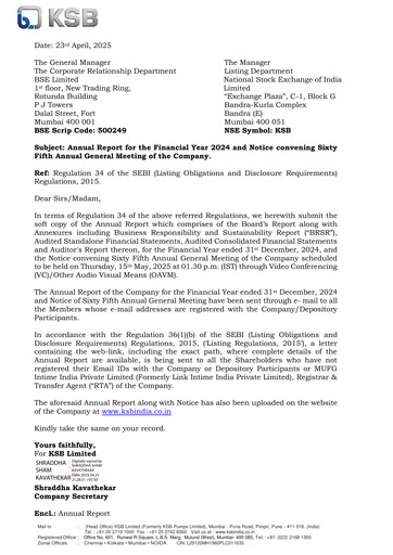 Thumbnail KSB ltd Annual Report 2024