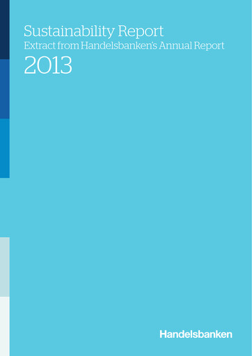 Thumbnail Svenska Handelsbanken
 Sustainability Report 2013