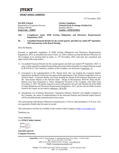 Thumbnail JTEKT India Quarterly Report 2025-q2