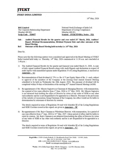 Thumbnail JTEKT India Quarterly Report 2026-q4