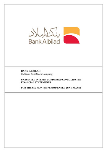 Thumbnail Bank Albilad Financial Statement 2022-h1