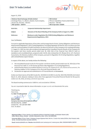 Thumbnail Dish TV
 Quarterly Report 2026-q1