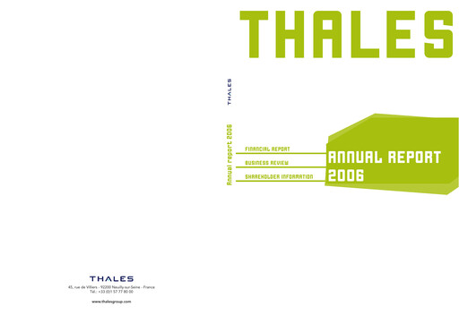 Thumbnail Thales Annual Report 2006