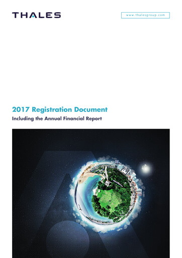 Miniature Thales Document d'enregistrement universel 2017