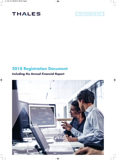 Miniature Thales Document d'enregistrement universel 2018