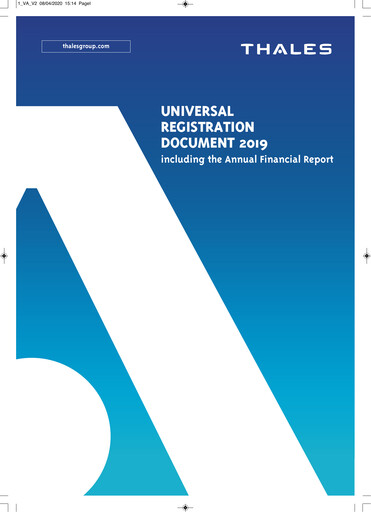 Miniature Thales Document d'enregistrement universel 2019
