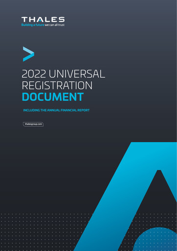 Miniature Thales Document d'enregistrement universel 2022