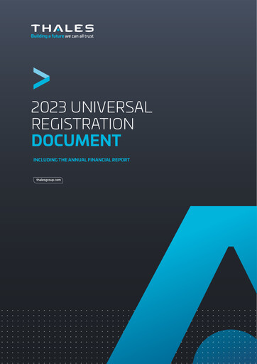 Miniature Thales Document d'enregistrement universel 2023