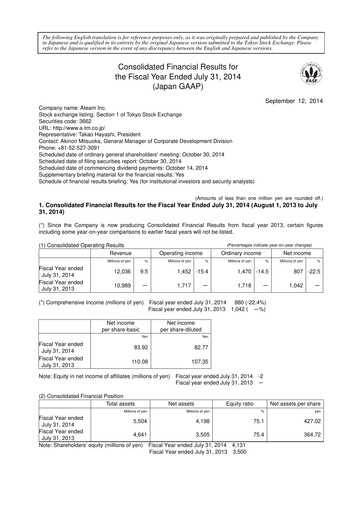 Miniature Ateam Bilan financier fy2014