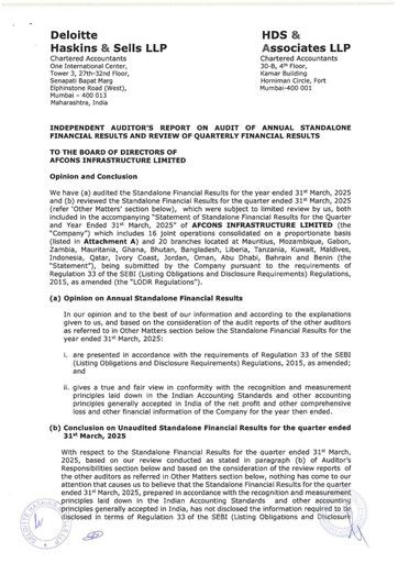 Thumbnail Afcons Infrastructure Quarterly Report 2025-q4